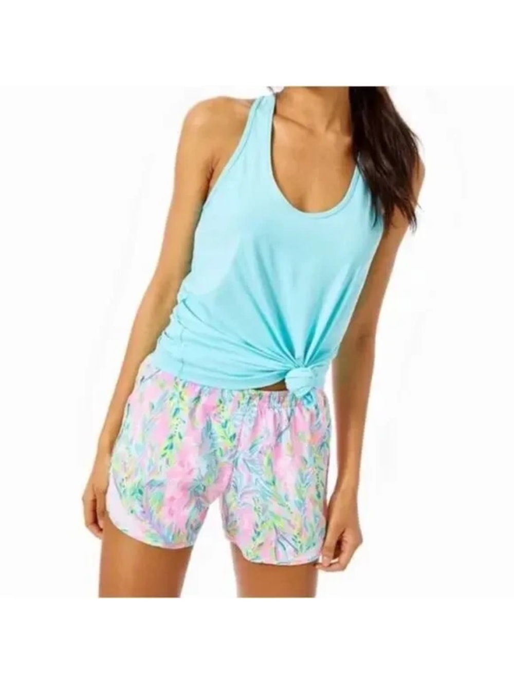 Lilly Pulitzer Luxletic Ocean Trail Shorts in Unicorn of the Sea Print